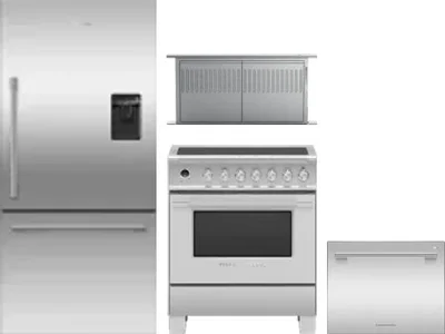 4 Piece Package Includes Refrigerator, Range, Hood And Dishwasher